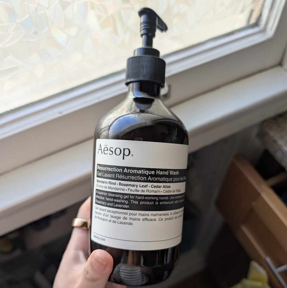 Empty Aesop Resurrection Aromatique Hand Wash Bottle